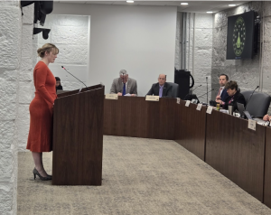 ICV Community and Government Affairs Manager testified in the Senate Utilities committee to support Senate Bill 422, which addresses advanced transmission technologies.