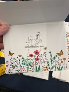 photo of ICV postcard that was colored at an Earth Day booth during the 2025 Earth Month celebration